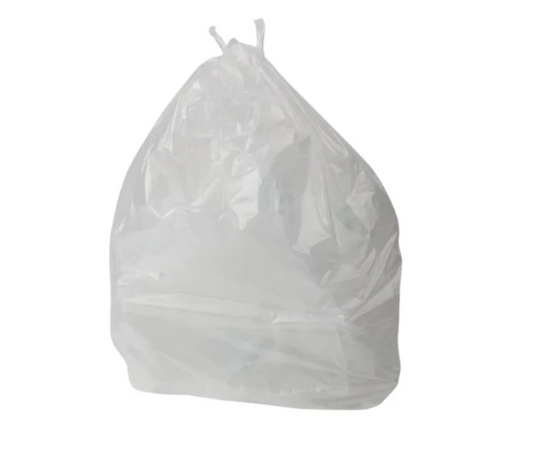 140L Natural (Clear) Compactor Sacks – 100 per Case | CHSA Certified | 18kg Capacity