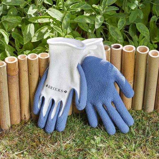 Briers BAMBOO GRIPS | Blue & Cream Outdoor Multi-Tasking Gardening Gloves