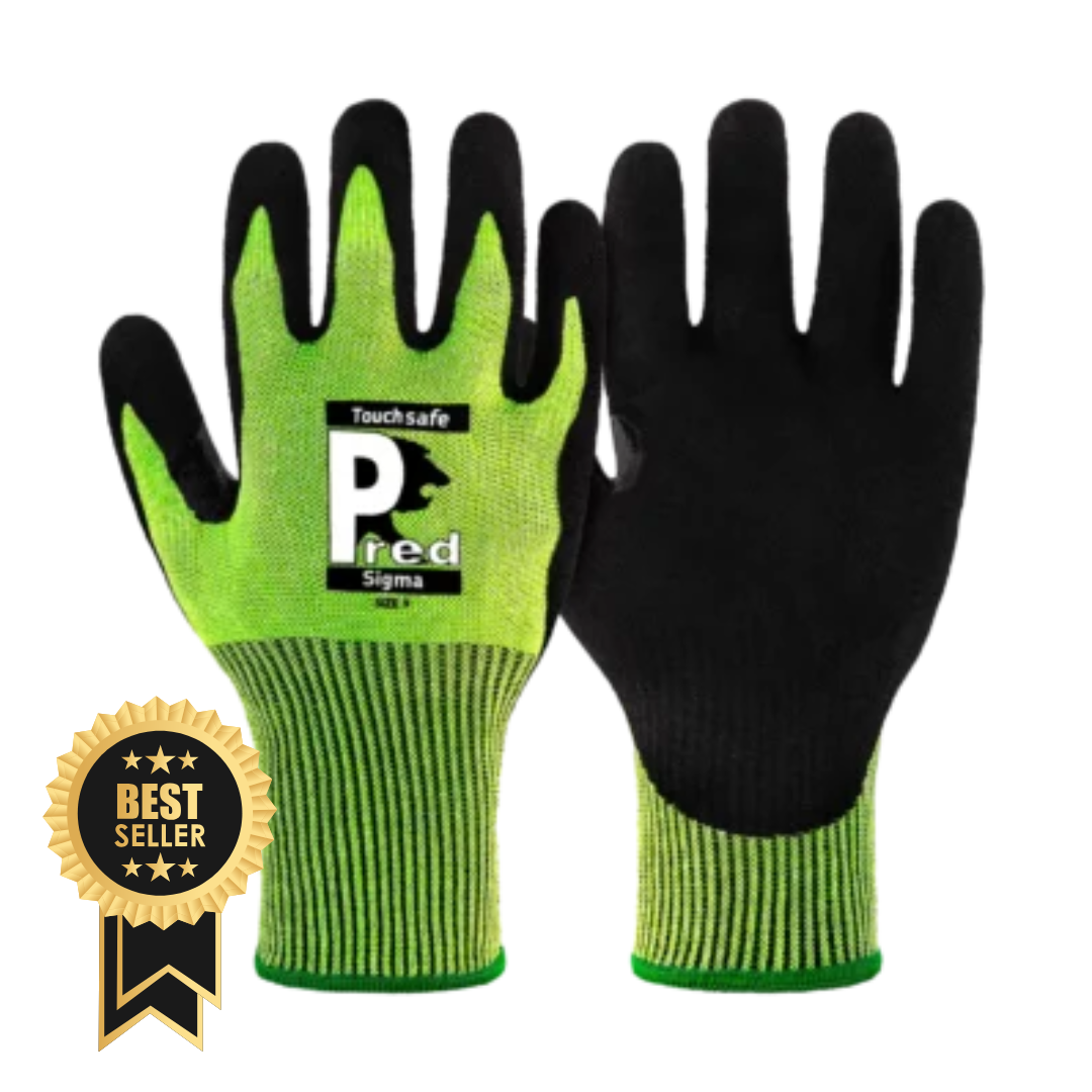 (1) Predator SIGMA 13G Cut-Resistant & Touchscreen Expert | Sandy Nitrile Coated Gloves