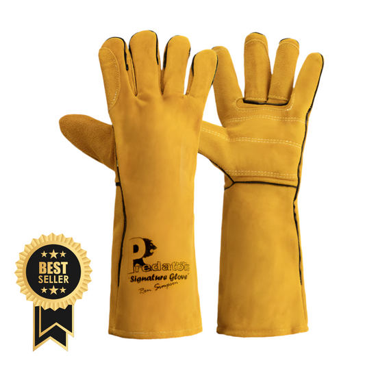Predator THORNPROOF MIG GAUNTLET | Heavy-Duty 2mm Leather Gardening & Tree Work Gloves