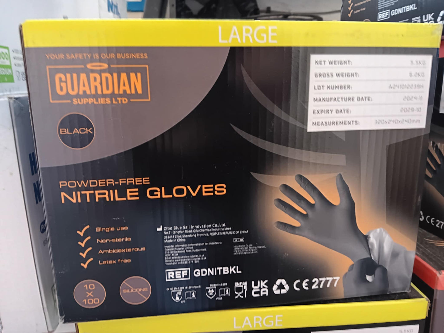 Guardian EXAMINATION 5mil Disposable | Black – Premium Protection & Precision Grip Nitrile Gloves