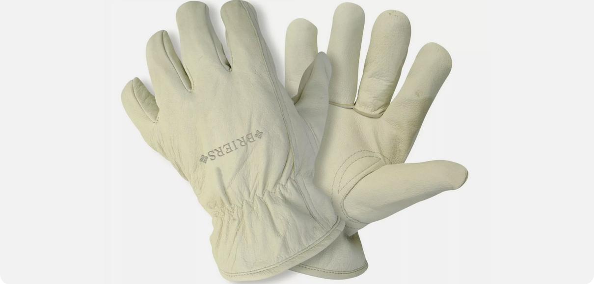 Briers ULTIMATE CREAM LINED LEATHER | Professional Thorn Resistant Gardening Gloves
