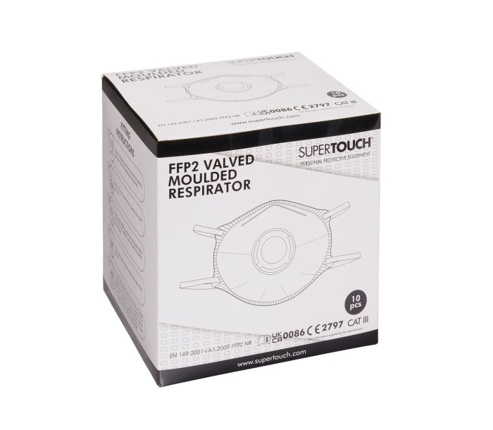 FFP2 Valved Moulded Respirator (x10)