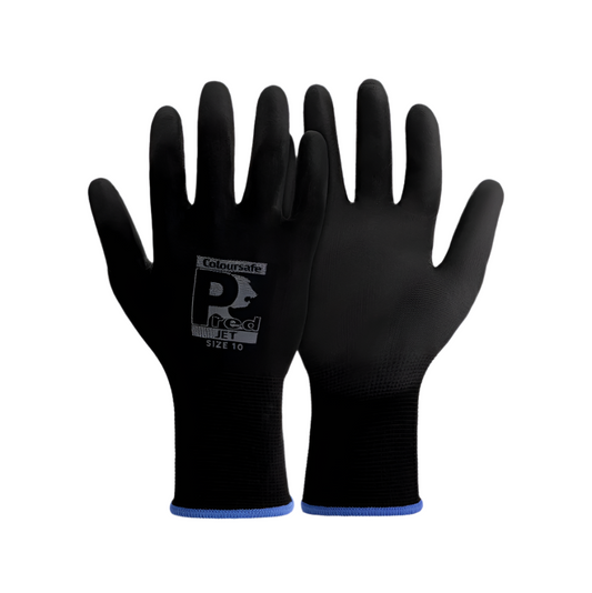 (10) 10 PAIRS of Predator JET 13g Everyday Worker | Polyurethane Coated Gloves