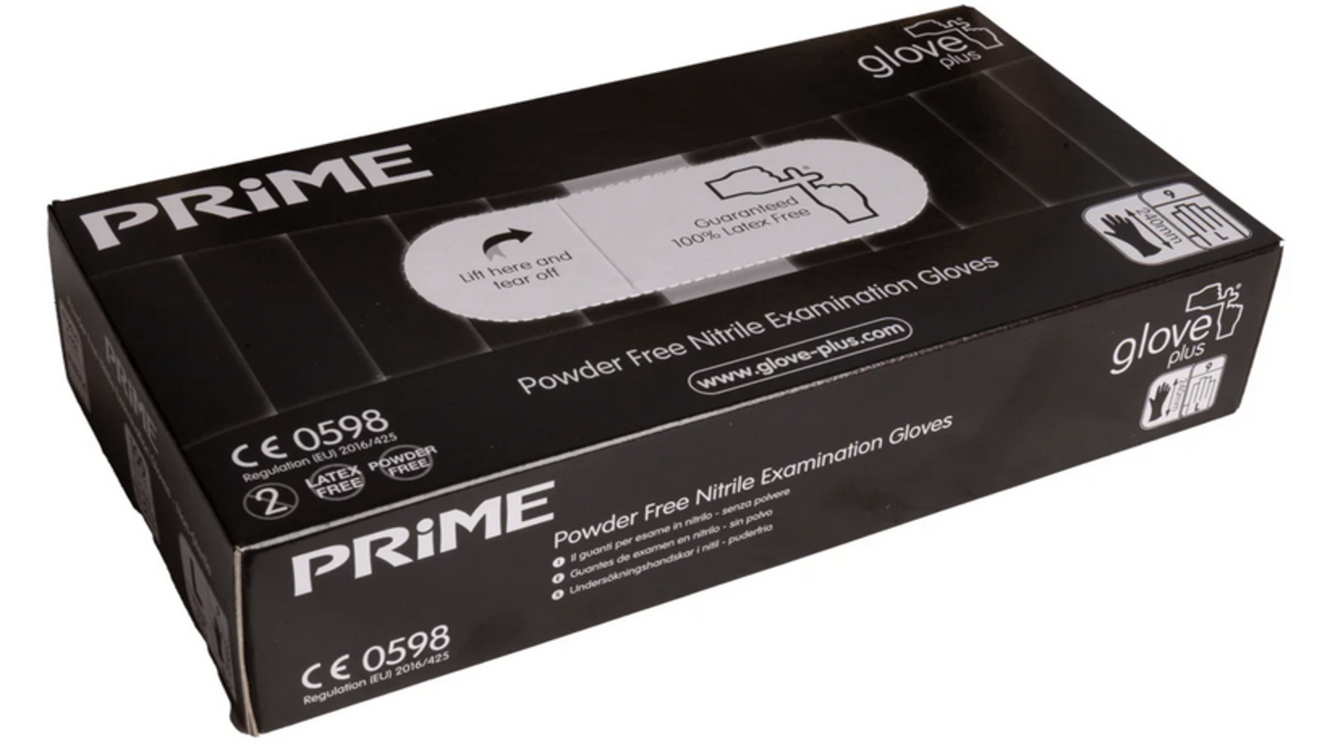 Premium Black Glove Prime Powder Free Nitrile Examination Gloves