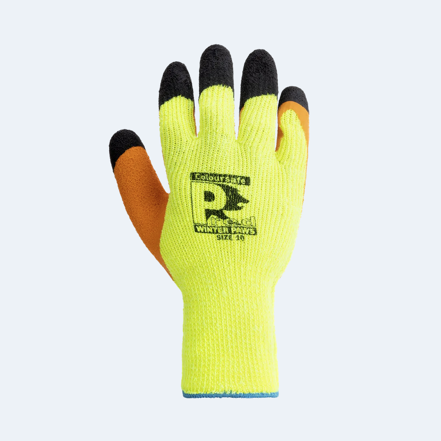 (1) Predator WINTER PAWS 7g Anti-Freeze Winter Worker | Crinkle Latex Coated Gloves