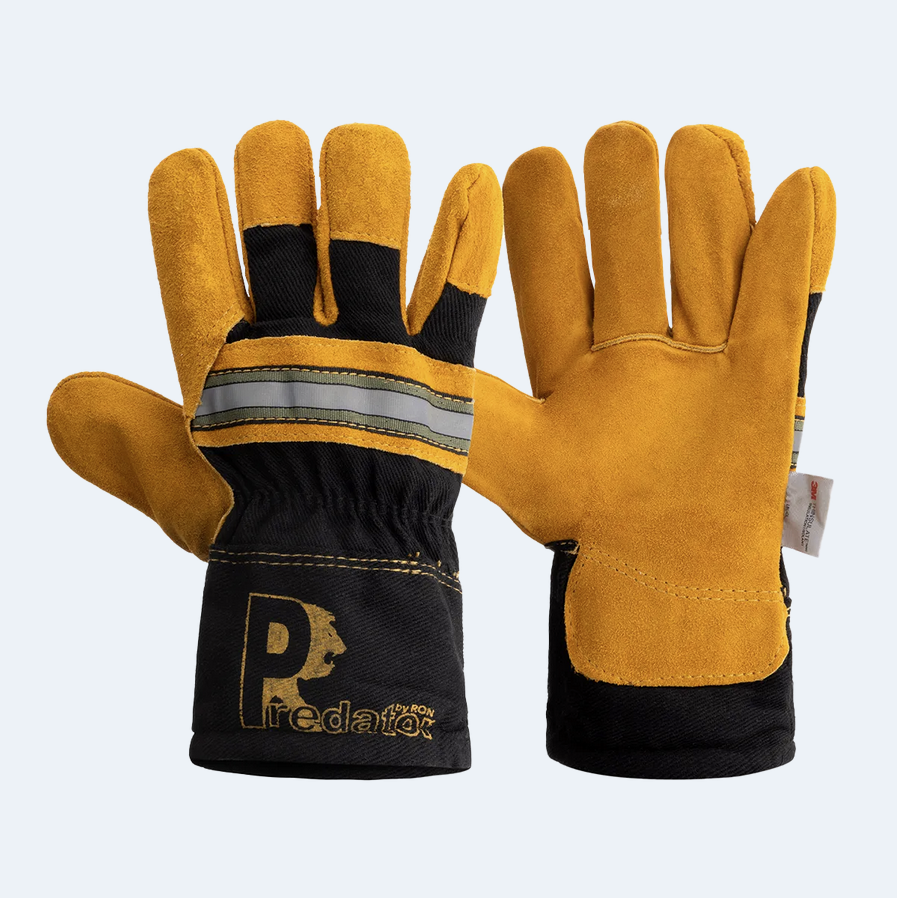 Predator WINTER POWER Rigger | Gold – Supreme Quality Split Leather Rigger Gloves