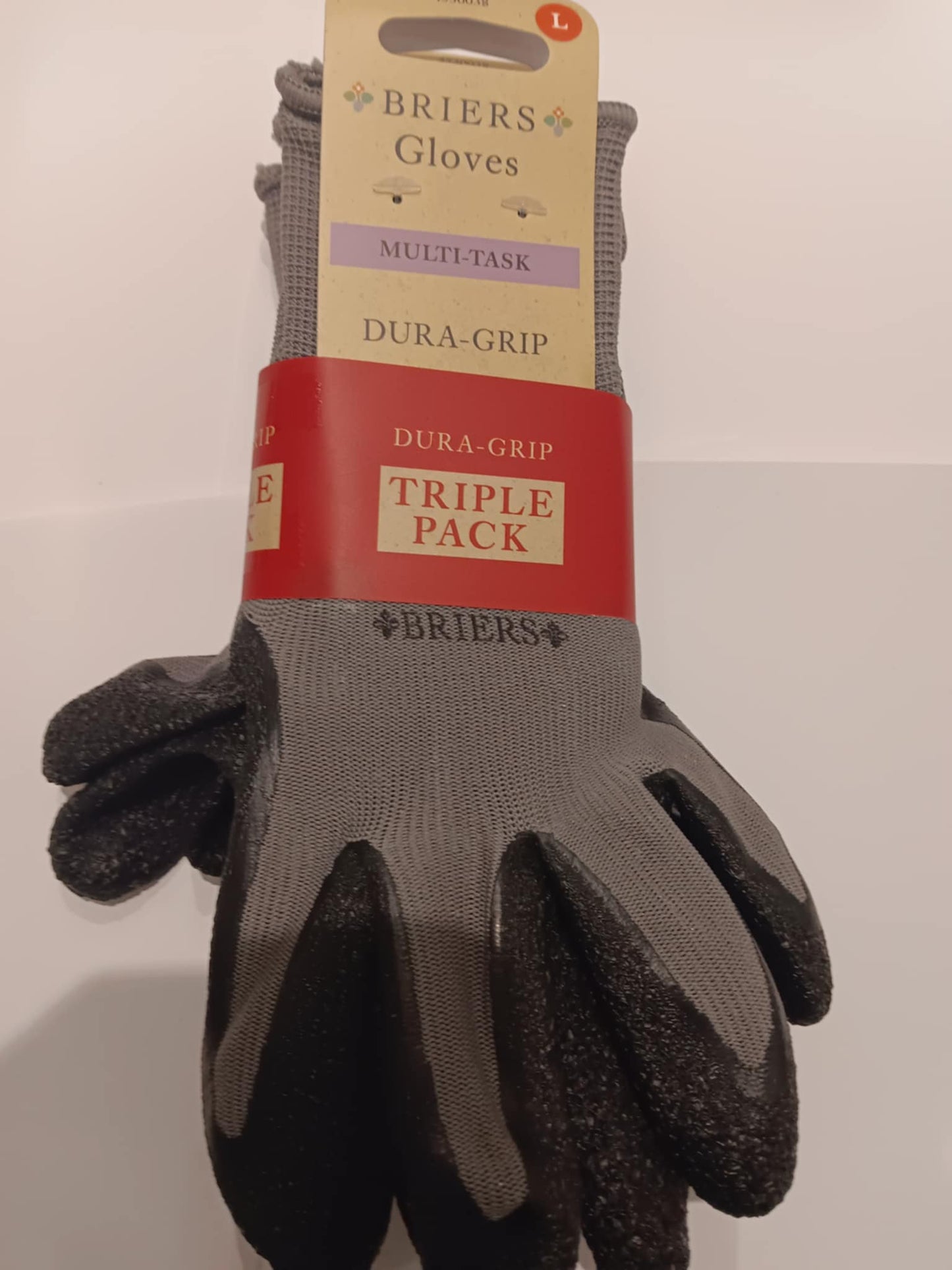 (TRIPLE PACK) Briers Dura GRIP | General Worker Multi-Tasking Gloves (LARGE)