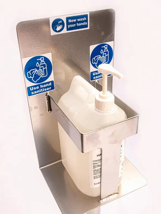 Hand Sanitiser Station Tower for 5L Bottle | Streamlined Hygiene in a Sleek Package