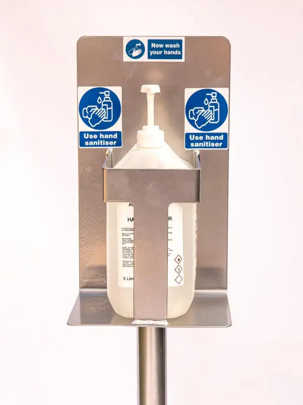 Hand Sanitiser Station Tower for 5L Bottle | Streamlined Hygiene in a Sleek Package