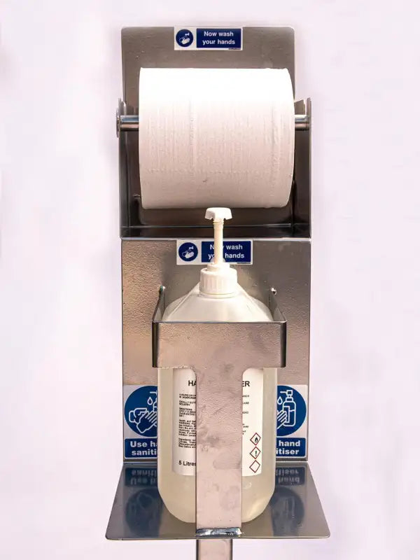 Hand Sanitiser and Paper Roll Station | Ultimate Hygiene and Convenience