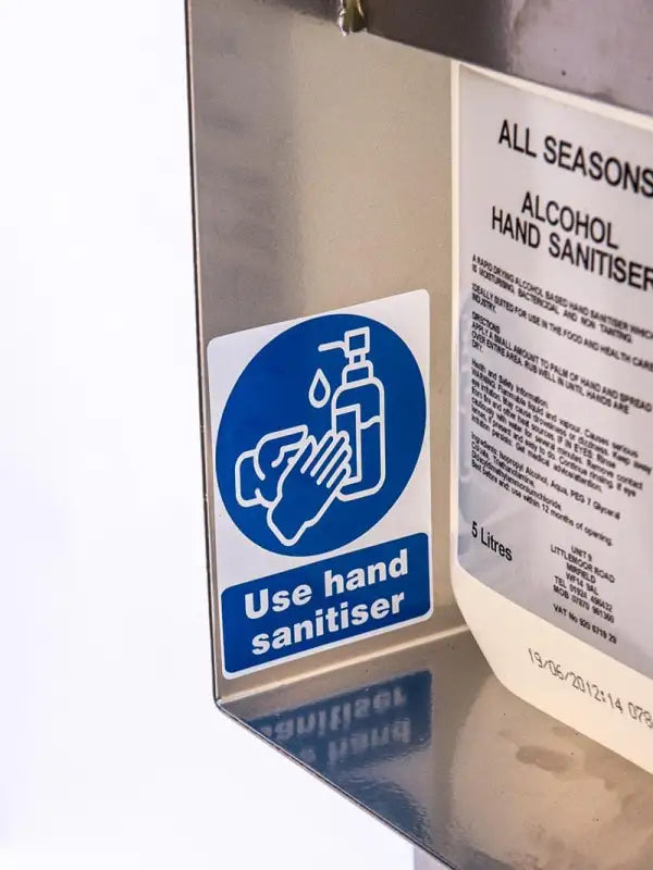 Hand Sanitiser Station with Disposable Gloves Housing Dispenser | Comprehensive Hygiene Solution