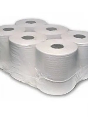 White Centrefeed Rolls (6 Pack) - 150m | Efficient, Absorbent, and Versatile