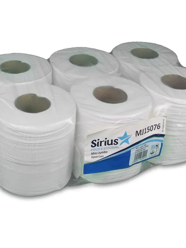 Mini Jumbo Toilet Rolls MJ15076 (12 pack) - 150m