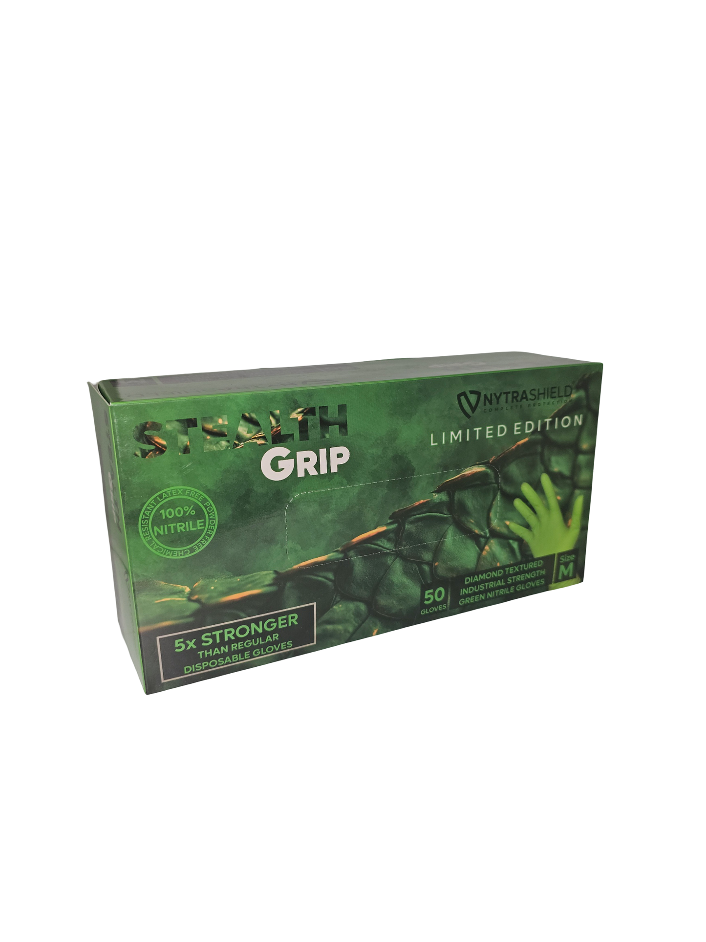 Stealth Grip - 8mil - GREEN - Limited Edition Heavy Duty Disposable Nitrile Gloves