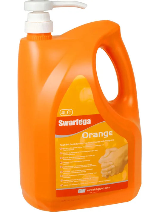Swarfega Orange Hand Cleaner with Pump - 4 Litre | Tough on Grime, Gentle on Hands