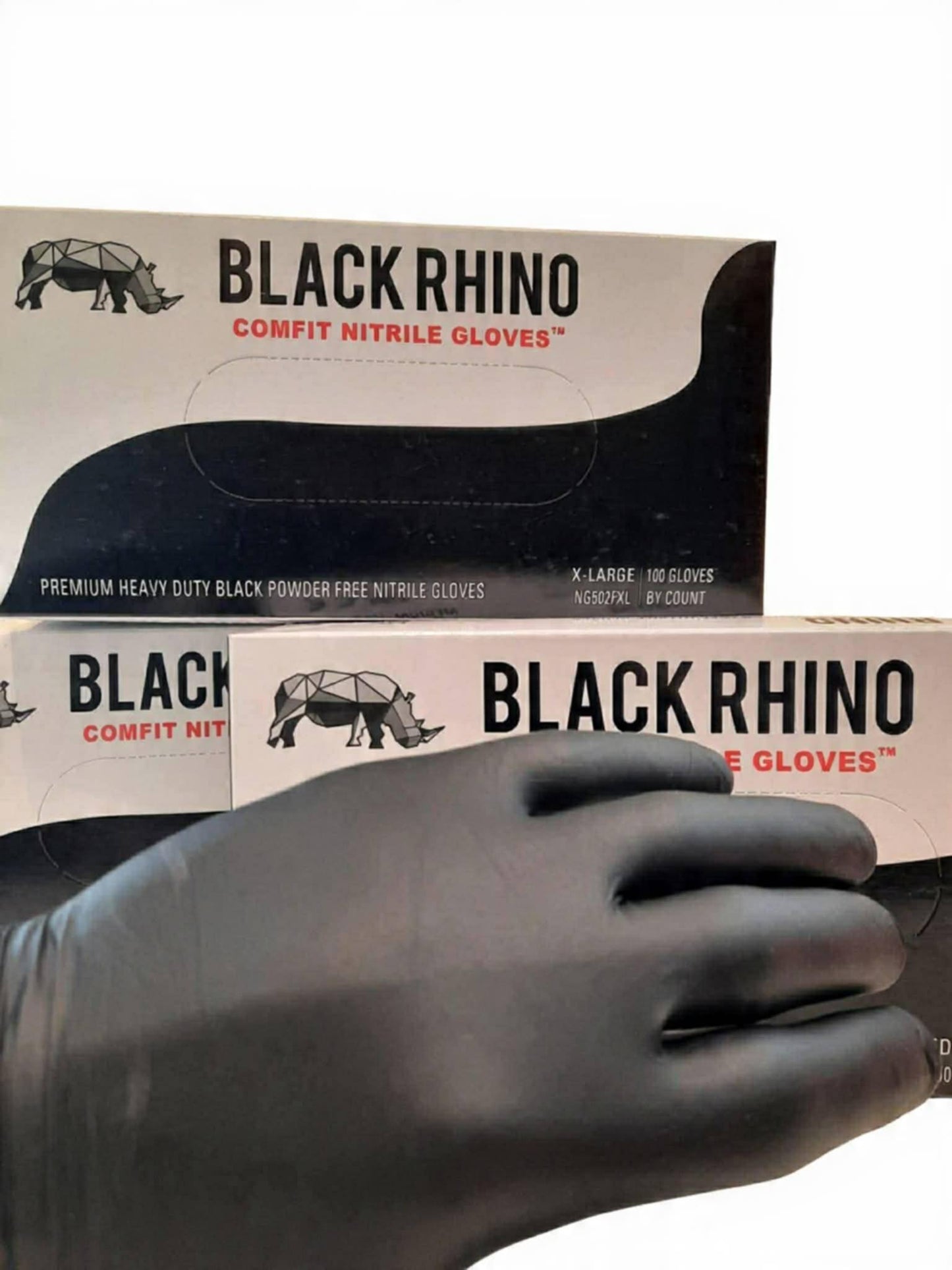 Black RHINO 6mil Heavy Duty Protection | Nitrile Disposable Gloves