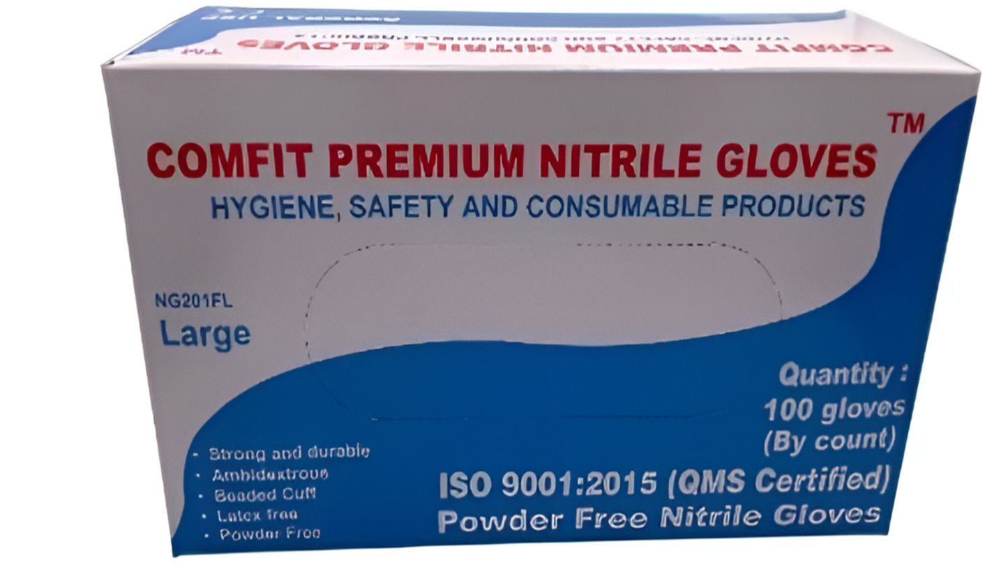 Blue Comfit Nitrile Gloves NG801FL (3.5mil) | Ultimate Precision & Protection