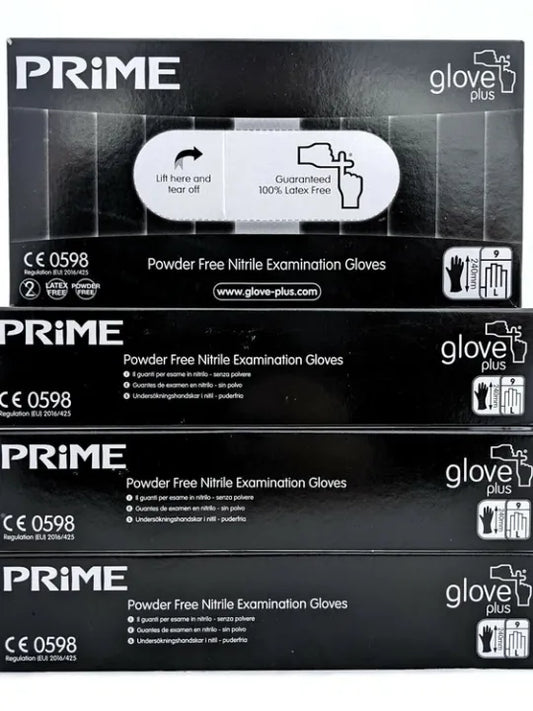 Premium Black Glove Prime Powder Free Nitrile Examination Gloves (4mil)