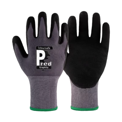 (1) Predator GRAPHITE 15g Grey Nylon & Spandex Lined | Nitrile Foam Gloves