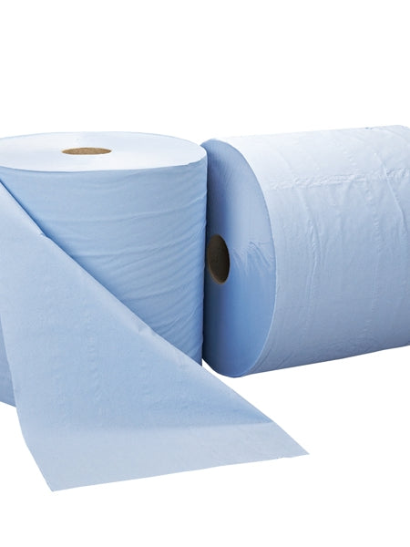 Blue Wiper Rolls (2 Pack) - 360m | Ultimate Cleaning Performance & Durability