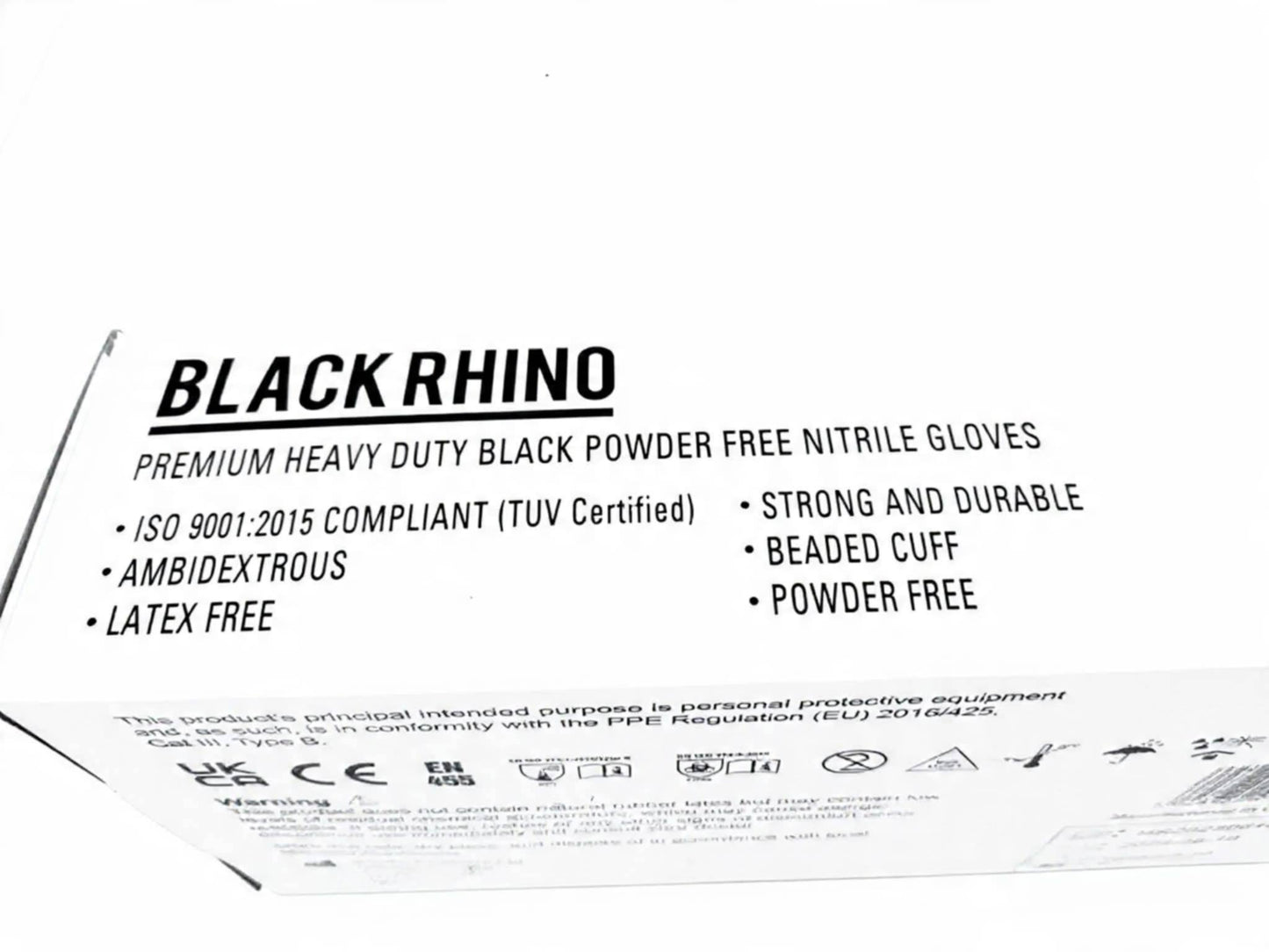Black RHINO 6mil Heavy Duty Protection | Nitrile Disposable Gloves