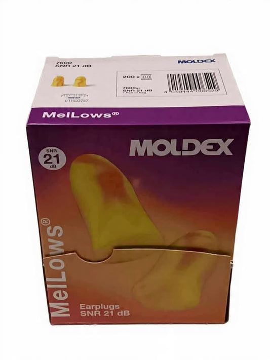 Moldex Mellows Ear Plugs 7600 (Uncorded) | SNR 21dB | 200 Pairs