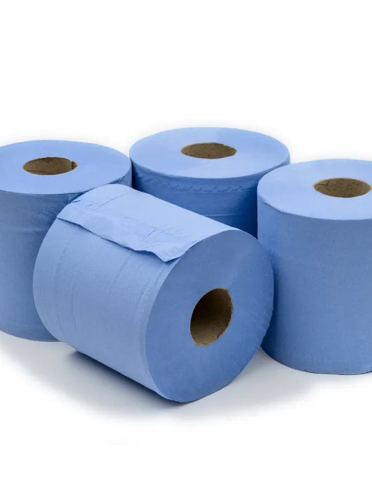Blue Centrefeed Rolls (6 pack) - 120m | Efficient & Absorbent Cleaning Solution