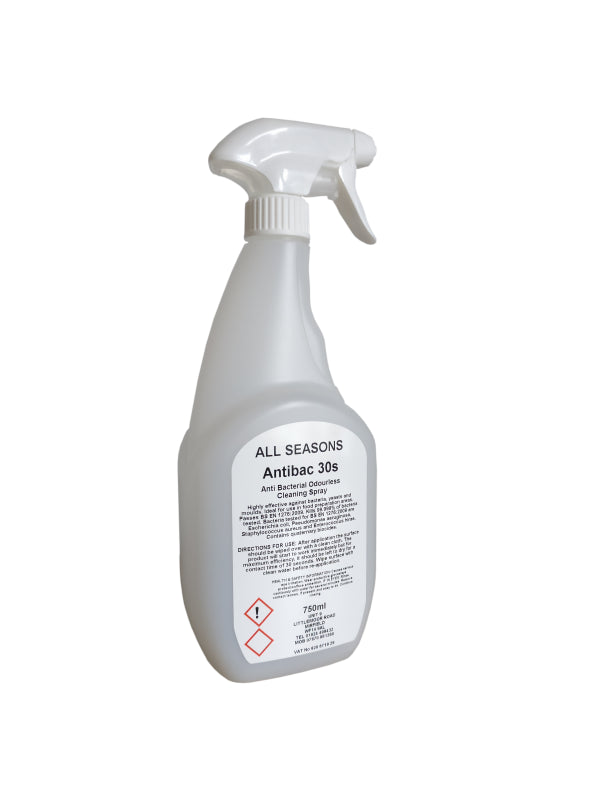 Antibacterial 30sec Odourless Cleaning Spray with Dispenser Pump - 750ml / 5L | Quick & Effective Sanitization